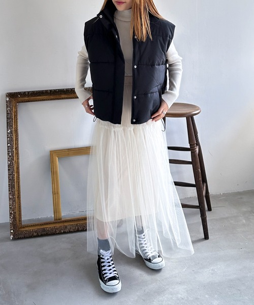 EPIMI E'PIMMY（エピミエピミー）の「チュールティアードスカート（スカート・レディース・アイボリー/ブラック/グレー・MEDIUM）」の18枚目の写真