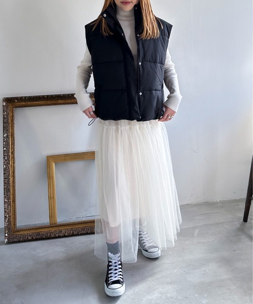 EPIMI E'PIMMY（エピミエピミー）の「チュールティアードスカート（スカート・レディース・アイボリー/ブラック/グレー・MEDIUM）」の19枚目の写真