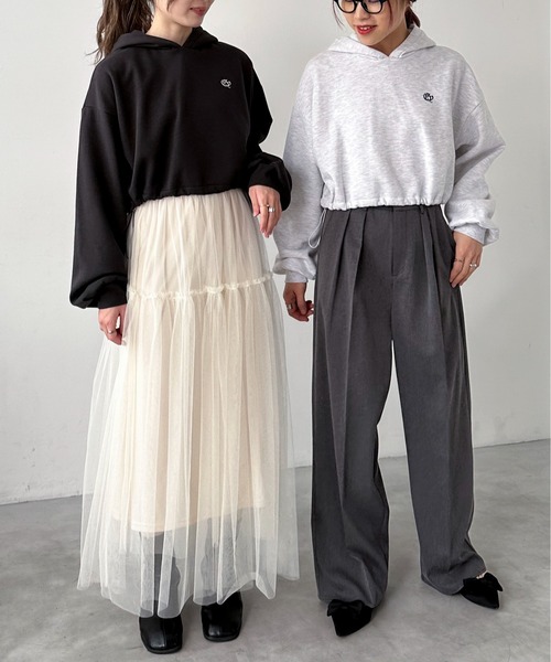 EPIMI E'PIMMY（エピミエピミー）の「チュールティアードスカート（スカート・レディース・アイボリー/ブラック/グレー・MEDIUM）」の14枚目の写真