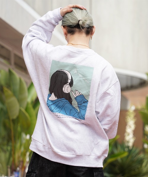1111clothing（ワンフォークロージング）の「イラスト 裏起毛 スウェットシャツ / Illustration Brushed Lining Sweatshirt（スウェット・メンズ・ホワイト系1/ホワイト系2/ブラック/ミント・M/L）」の19枚目の写真