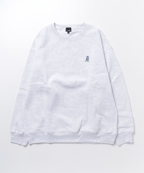 1111clothing（ワンフォークロージング）の「イラスト 裏起毛 スウェットシャツ / Illustration Brushed Lining Sweatshirt（スウェット・メンズ・ホワイト系1/ホワイト系2/ブラック/ミント・M/L）」の15枚目の写真