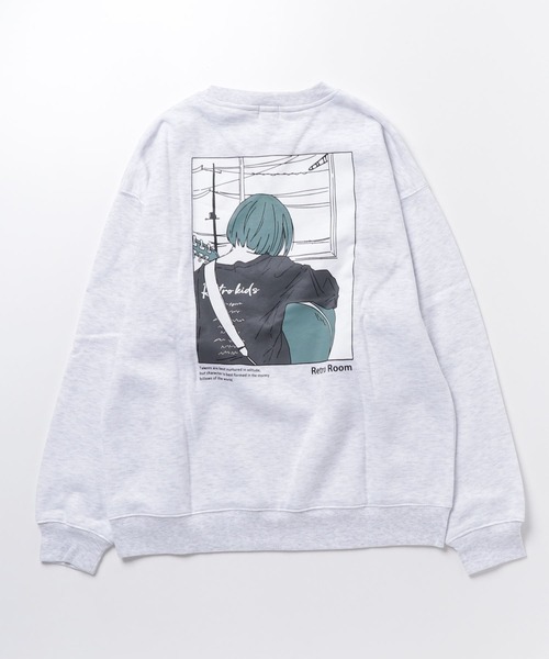 1111clothing（ワンフォークロージング）の「イラスト 裏起毛 スウェットシャツ / Illustration Brushed Lining Sweatshirt（スウェット・メンズ・ホワイト系1/ホワイト系2/ブラック/ミント・M/L）」の22枚目の写真
