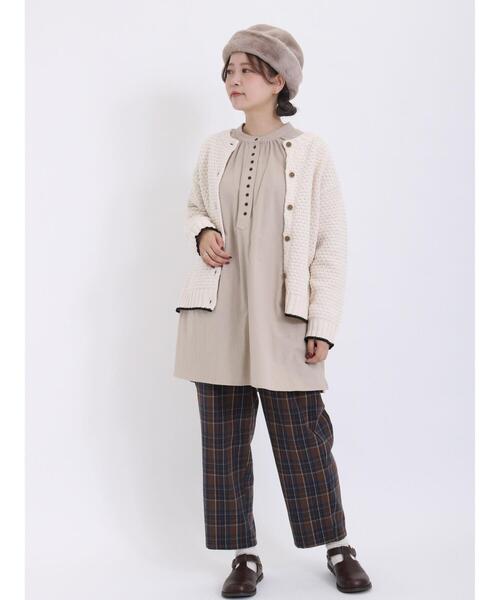 Samansa Mos2（サマンサ モスモス）の「ボタン並びギャザーチュニック（チュニック・レディース・グリーン/ブラック/イエロー/ベージュ・F）」の15枚目の写真