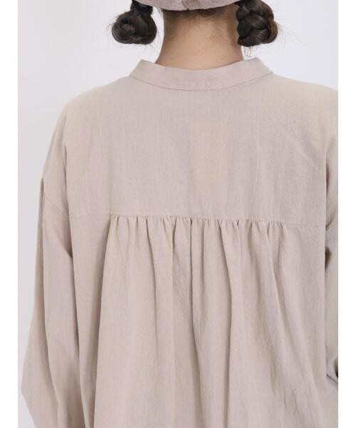 Samansa Mos2（サマンサ モスモス）の「ボタン並びギャザーチュニック（チュニック・レディース・グリーン/ブラック/イエロー/ベージュ・F）」の21枚目の写真