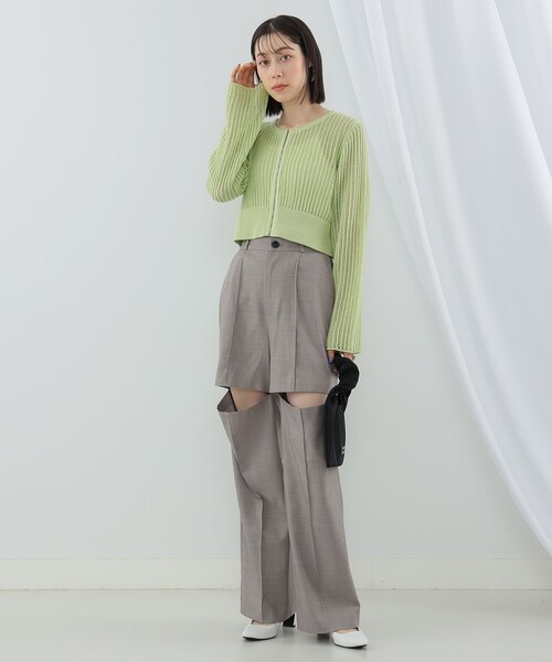 Ray BEAMS（レイビームス）の「Ray BEAMS / フロント ホック クルーネック カーディガン（カーディガン/ボレロ・レディース・ブラック/ミント/オフホワイト・ONE SIZE）」の20枚目の写真