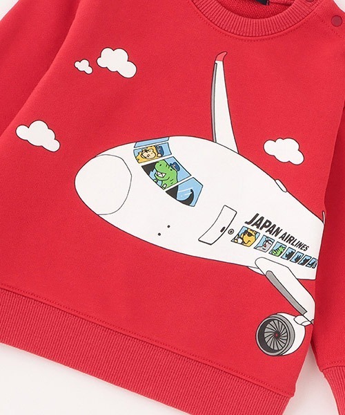 kladskap(クレードスコープ)の「【JAL】プリントトレーナー(スウェット・キッズ・ライトブルー/レッド・120cm/90cm/100cm/130cm/110cm)」の14枚目の写真