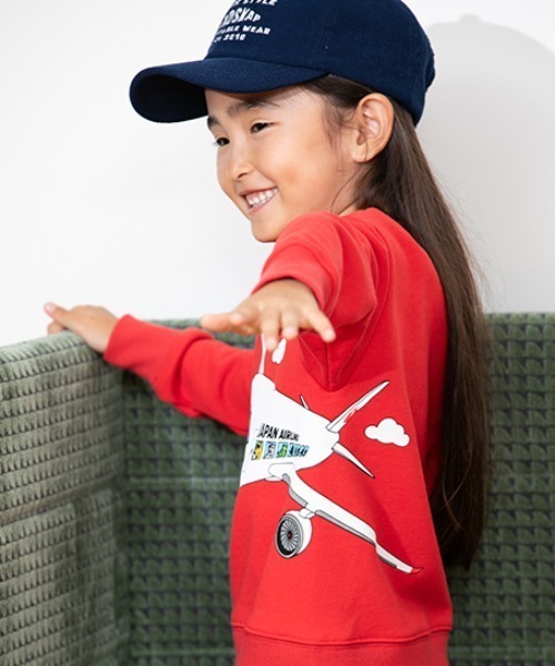 kladskap(クレードスコープ)の「【JAL】プリントトレーナー(スウェット・キッズ・ライトブルー/レッド・120cm/90cm/100cm/130cm/110cm)」の7枚目の写真