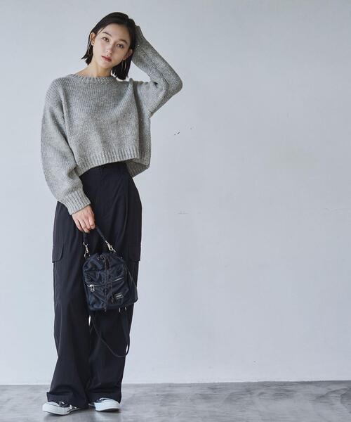 coen（コーエン）の「スパンコールクルーネックニット（ニット/セーター・レディース・ベージュ/ライトグレー/ネイビー・L/M）」の12枚目の写真