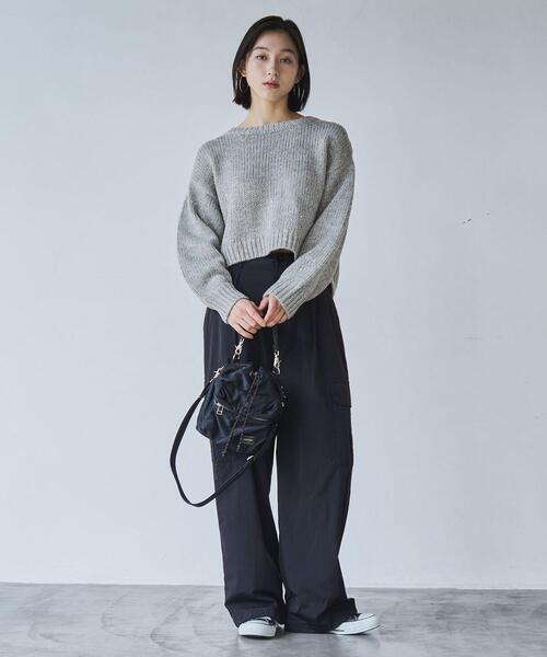 coen（コーエン）の「スパンコールクルーネックニット（ニット/セーター・レディース・ベージュ/ライトグレー/ネイビー・L/M）」の14枚目の写真