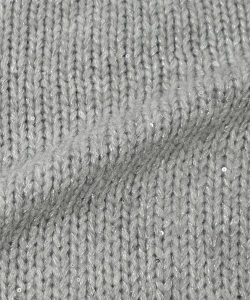 coen（コーエン）の「スパンコールクルーネックニット（ニット/セーター・レディース・ベージュ/ライトグレー/ネイビー・L/M）」の17枚目の写真