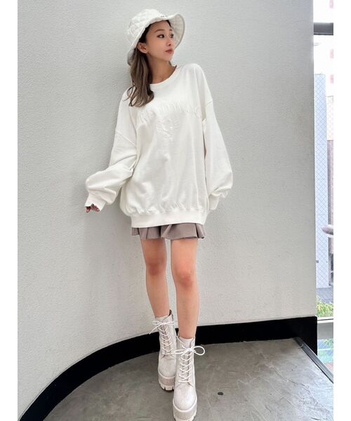 GYDA（ジェイダ）の「Fine コーデュロイ フレアスカートライク ショートパンツ（スカート・レディース・ブラック/ベージュ・FREE）」の21枚目の写真