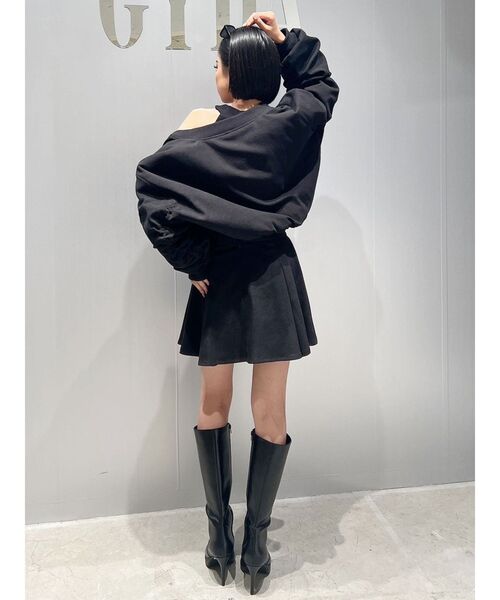 GYDA（ジェイダ）の「Fine コーデュロイ フレアスカートライク ショートパンツ（スカート・レディース・ブラック/ベージュ・FREE）」の16枚目の写真