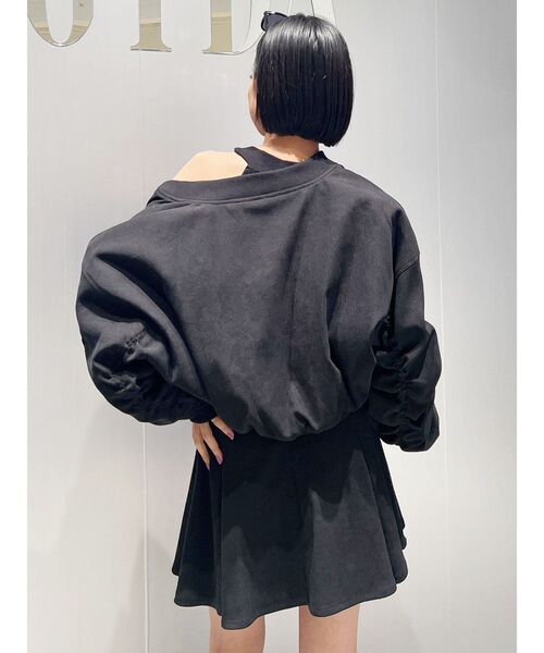 GYDA（ジェイダ）の「Fine コーデュロイ フレアスカートライク ショートパンツ（スカート・レディース・ブラック/ベージュ・FREE）」の12枚目の写真