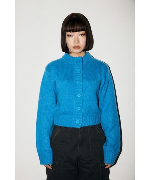 ラグアジェム　ニット　ブルー LAGUA GEM（ラグアジェム）の「FRONT BUTTON COLOR ニット（ニット