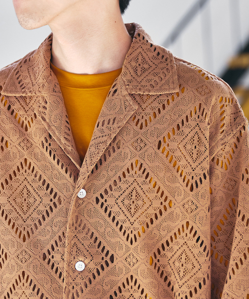 EDIFICE(エディフィス)の「ラッセル オープンカラーシャツ(シャツ/ブラウス・メンズ・キャメル/マスタード・LARGE/MEDIUM)」の14枚目の写真