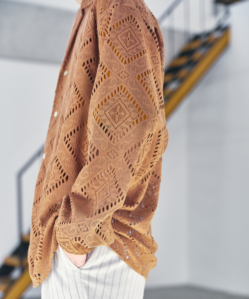 EDIFICE(エディフィス)の「ラッセル オープンカラーシャツ(シャツ/ブラウス・メンズ・キャメル/マスタード・LARGE/MEDIUM)」の16枚目の写真