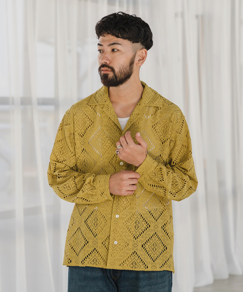 EDIFICE(エディフィス)の「ラッセル オープンカラーシャツ(シャツ/ブラウス・メンズ・キャメル/マスタード・LARGE/MEDIUM)」の17枚目の写真