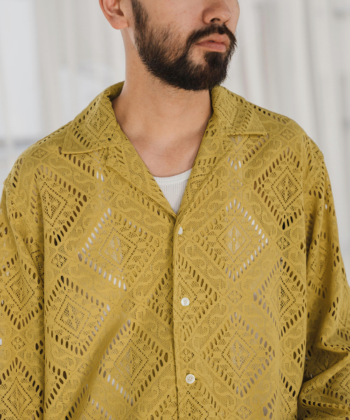 EDIFICE(エディフィス)の「ラッセル オープンカラーシャツ(シャツ/ブラウス・メンズ・キャメル/マスタード・LARGE/MEDIUM)」の21枚目の写真