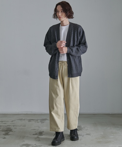 Revo.（レボ）の「【Revo.】スラブツイル ワイドイージーパンツ（その他パンツ・メンズ・ライトグリーン/スモークピンク/ライトブルー/ブラック/アイボリー・L/M）」の19枚目の写真