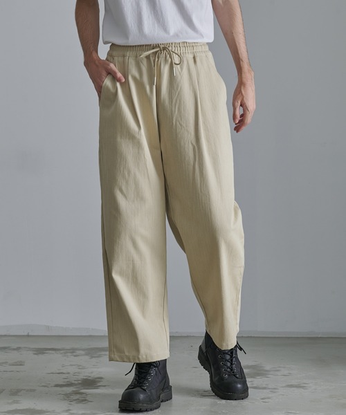Revo.（レボ）の「【Revo.】スラブツイル ワイドイージーパンツ（その他パンツ・メンズ・ライトグリーン/スモークピンク/ライトブルー/ブラック/アイボリー・L/M）」の12枚目の写真