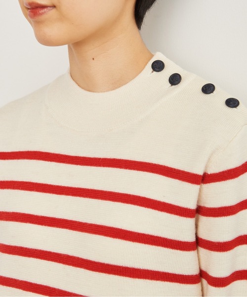 CHILD WOMAN（チャイルドウーマン）の「コッツウォルズ総針マリンボーダー プルオーバー（ニット/セーター・レディース・ネイビー/イエロー・FREE）」の19枚目の写真