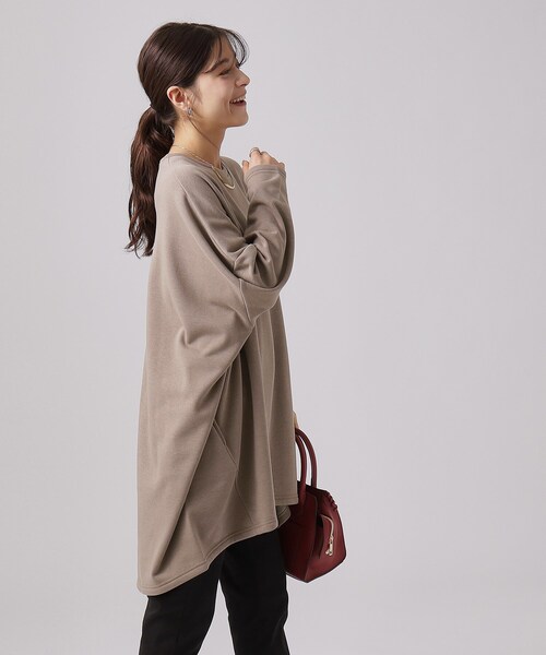 SHOO・LA・RUE（シューラルー）の「◆【体型カバー】裏地あったか ルーズチュニック【SHOO WARM】（チュニック・レディース・ブルーグリーン/ブラウン系/ブラック/グレー・00）」の15枚目の写真