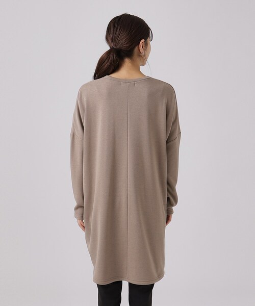 SHOO・LA・RUE（シューラルー）の「◆【体型カバー】裏地あったか ルーズチュニック【SHOO WARM】（チュニック・レディース・ブルーグリーン/ブラウン系/ブラック/グレー・00）」の22枚目の写真