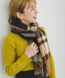 URBAN RESEARCH アーバンリサーチ　ベージュ　チェック　マフラー URBAN RESEARCH ROSSO WOMEN（アーバンリサーチ ロッソ