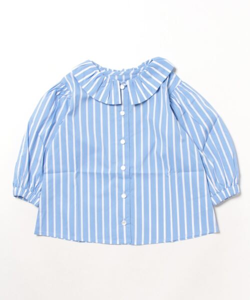 ボールドストライプフリル衿ブラウス（シャツ/ブラウス）｜maarook（マルーク）