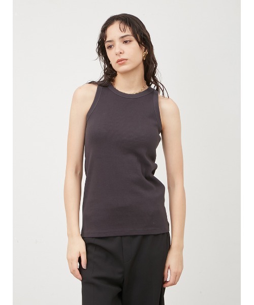 Mila Owen（ミラオーウェン）の「カップインアメスリタンクトップス【マシーンウォッシャブル】（タンクトップ・レディース・イエロー/ホワイト/その他/チャコールグレー・0/1）」の3枚目の写真