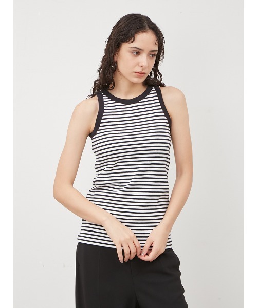 Mila Owen（ミラオーウェン）の「カップインアメスリタンクトップス【マシーンウォッシャブル】（タンクトップ・レディース・イエロー/ホワイト/その他/チャコールグレー・0/1）」の4枚目の写真