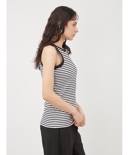 Mila Owen（ミラオーウェン）の「カップインアメスリタンクトップス【マシーンウォッシャブル】（タンクトップ・レディース・イエロー/ホワイト/その他/チャコールグレー・0/1）」の6枚目の写真