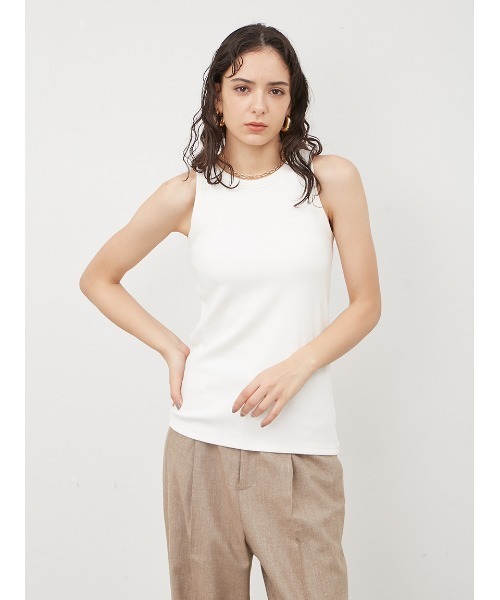 Mila Owen（ミラオーウェン）の「カップインアメスリタンクトップス【マシーンウォッシャブル】（タンクトップ・レディース・イエロー/ホワイト/その他/チャコールグレー・0/1）」の14枚目の写真