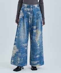 【TAAKK/ターク】DENIM WIDE PANTS/ワイドデニムパンツ