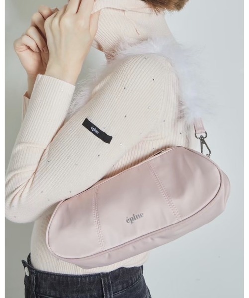 epine（エピヌ）の「epine feather shoulder satin bag（ハンドバッグ