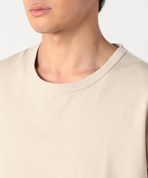 Grand PARK（グランドパーク）の「日本製 デラヴェ天竺7分袖カットソー（Tシャツ/カットソー・メンズ・ブラック/ホワイト/グリーン/ベージュ・FREE）」の8枚目の写真