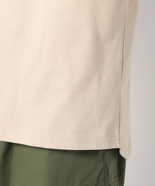 Grand PARK（グランドパーク）の「日本製 デラヴェ天竺7分袖カットソー（Tシャツ/カットソー・メンズ・ブラック/ホワイト/グリーン/ベージュ・FREE）」の10枚目の写真