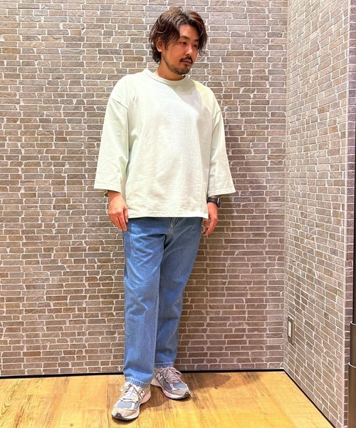 Grand PARK（グランドパーク）の「日本製 デラヴェ天竺7分袖カットソー（Tシャツ/カットソー・メンズ・ブラック/ホワイト/グリーン/ベージュ・FREE）」の17枚目の写真