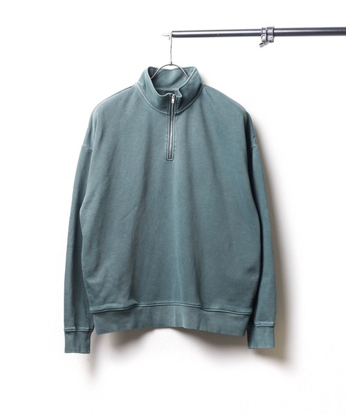 【セール】《ピグメント加工 裏毛ハーフジップハイネックスウェット（スウェット）｜B.I.D.（ビーアイディー） 5,280円