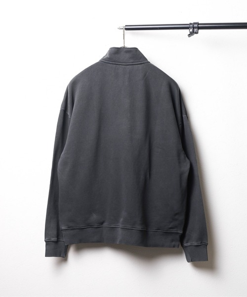 【セール】《ピグメント加工 裏毛ハーフジップハイネックスウェット（スウェット）｜B.I.D.（ビーアイディー）