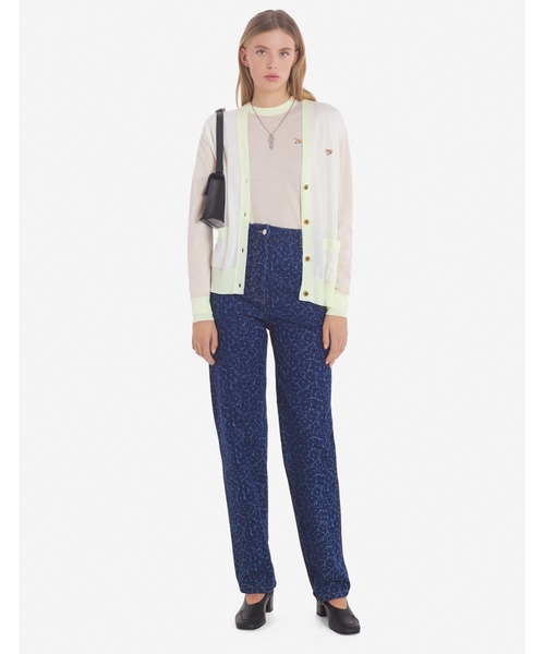 Maison Kitsune（メゾンキツネ）の「BABY FOX PATCH COLOR BLOCK CARDIGAN（カーディガン/ボレロ・レディース・ピンク/キナリ/ベビーピンク/ミント・M/S/XS/L/XL）」の7枚目の写真