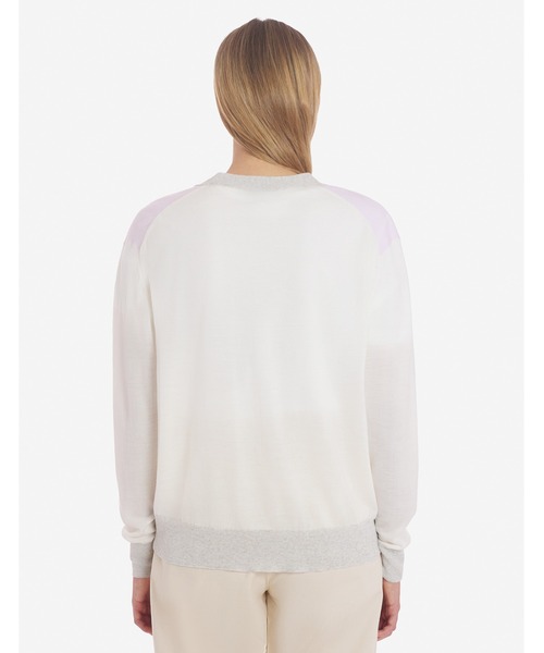 Maison Kitsune（メゾンキツネ）の「BABY FOX PATCH COLOR BLOCK CARDIGAN（カーディガン/ボレロ・レディース・ピンク/キナリ/ベビーピンク/ミント・M/S/XS/L/XL）」の15枚目の写真