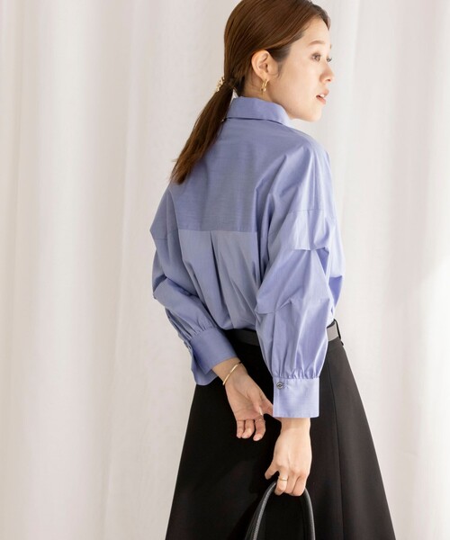 「NOLLEY'S」 長袖ブラウス 36 インディゴブルー レディース NOLLEY'S ブラウス シャツ 「追加」(CLASSY5月号掲載)ラッフル衿