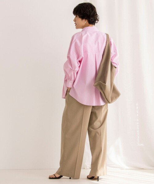 新品タグ付き　NOLLEY'S シャツ ブラウス ビスチェ風　ピンク NOLLEY'S（ノーリーズ）の「ストレッチ袖タックシャツ（シャツ