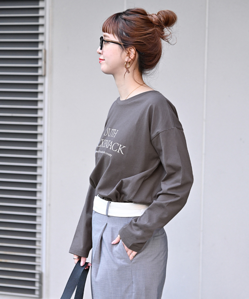 B.C STOCK(ベーセーストック)の「SOUTH HACKENSACK ロゴロンT(Tシャツ/カットソー・レディース・ホワイト/ピンク/スミクロ・FREE)」の21枚目の写真