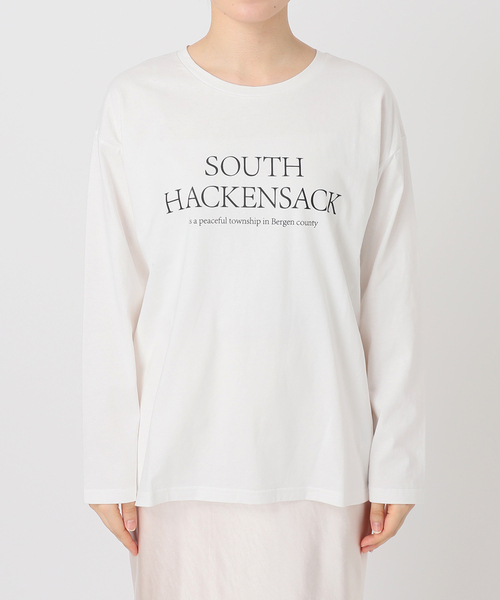 B.C STOCK(ベーセーストック)の「SOUTH HACKENSACK ロゴロンT(Tシャツ/カットソー・レディース・ホワイト/ピンク/スミクロ・FREE)」の4枚目の写真