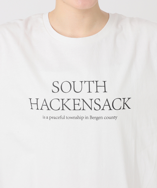 B.C STOCK(ベーセーストック)の「SOUTH HACKENSACK ロゴロンT(Tシャツ/カットソー・レディース・ホワイト/ピンク/スミクロ・FREE)」の5枚目の写真