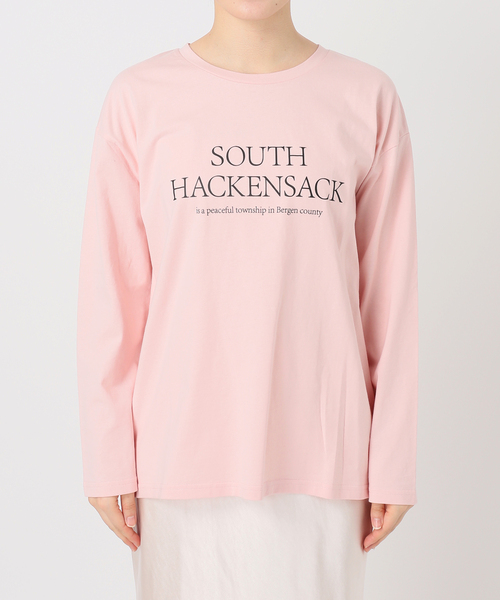 B.C STOCK(ベーセーストック)の「SOUTH HACKENSACK ロゴロンT(Tシャツ/カットソー・レディース・ホワイト/ピンク/スミクロ・FREE)」の7枚目の写真
