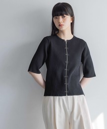 yuw | ホックＺＩＰカーディガン／ＳＳ 108242(カーディガン/ボレロ)