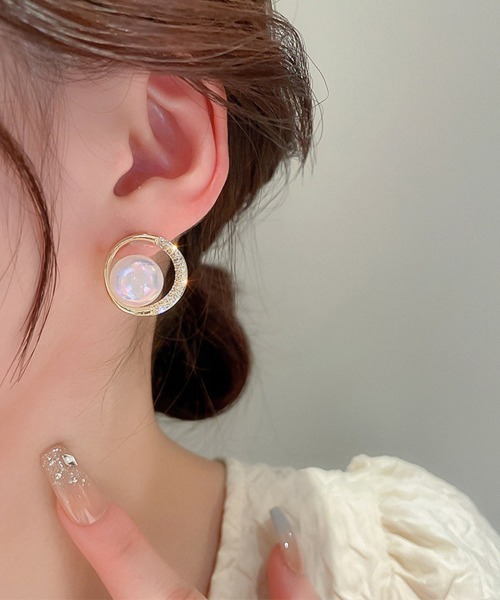 Miniministore(ミニミニストア)の「マーメイドパールピアス 韓国ハートピアス(ピアス(両耳用)・レディース・E/D/C/A/B・FREE)」の4枚目の写真